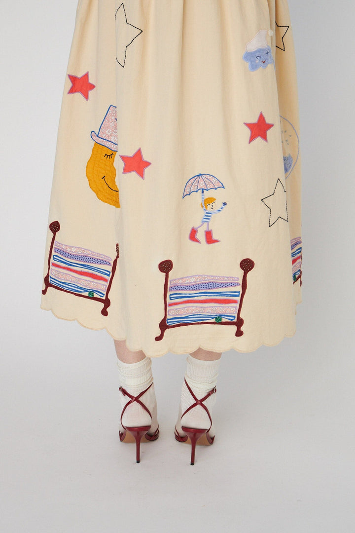 Stella Nova - Bead Embellished Midi Dresshc54-4337 - 053 Creme Brûlée Kjoler 