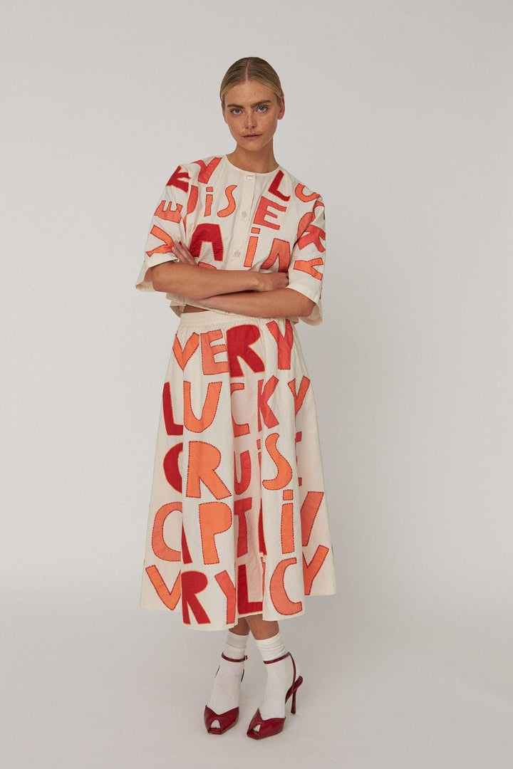 Stella Nova - Cruise Skirtvl61-5425 - 681 Mixed Red Nederdele 