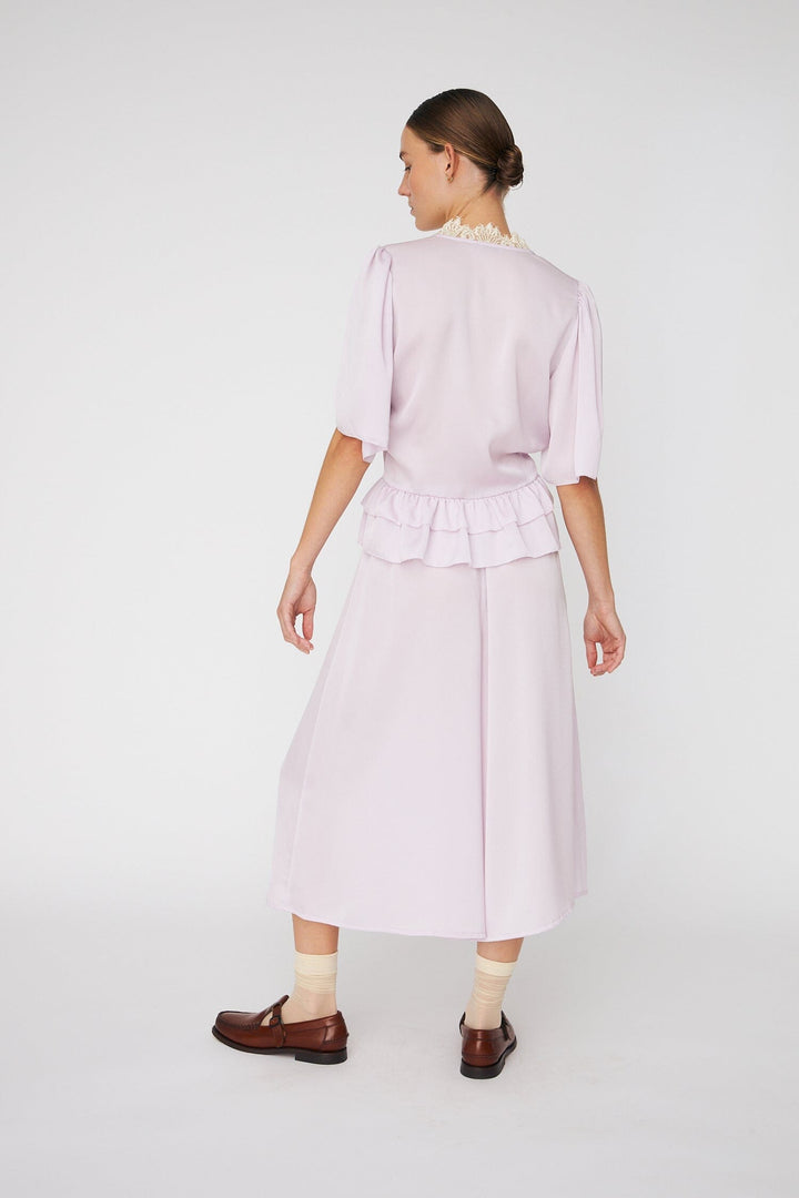 Stella Nova - Delicate Tieband Blousecp62-2489 - 523 Light Purple Bluser 