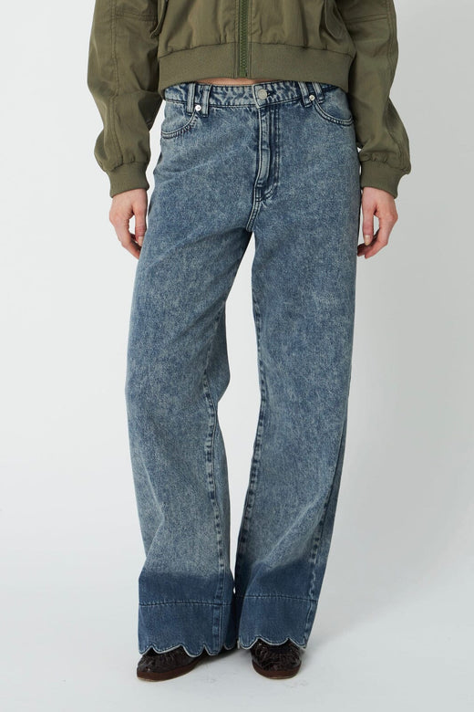 Stella Nova - Scallop Edge Pants Dd63-6547 - 305 Denim Blue Jeans 