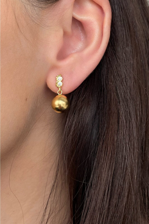 Stine A - Twin Flow & Disco Ball Earring - Single - 1334-02-S Øreringe 