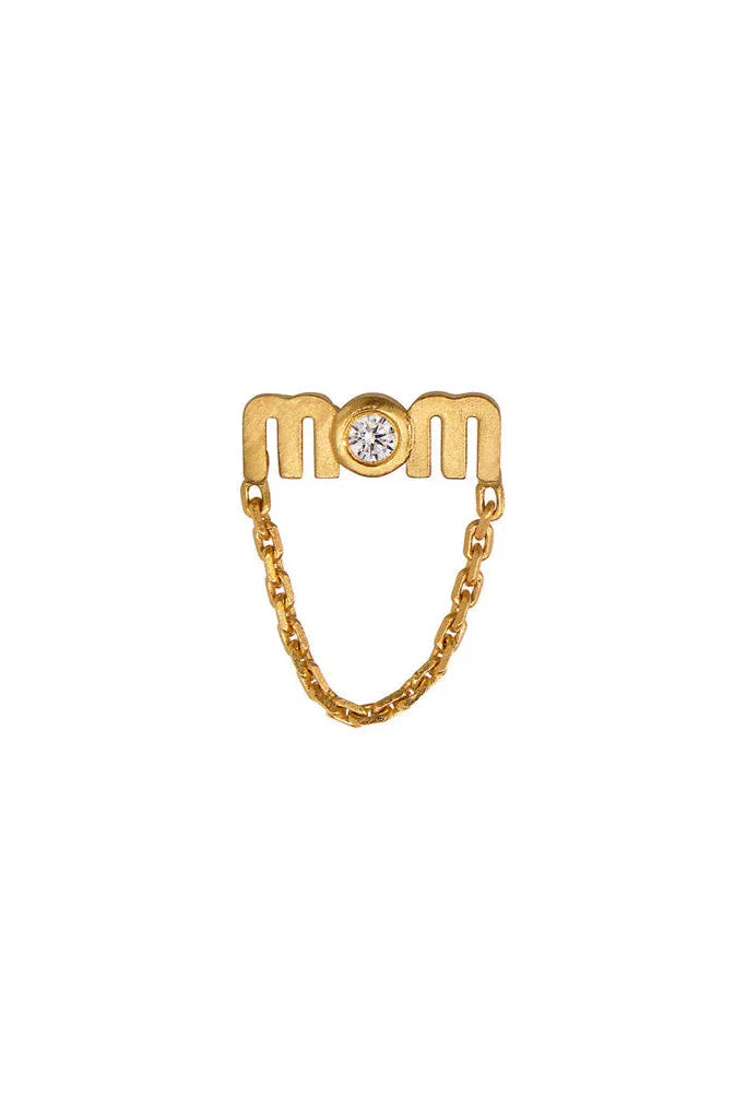 Stine A - Wow Mom Mini With Chain Earring - 1422-02-S Øreringe 