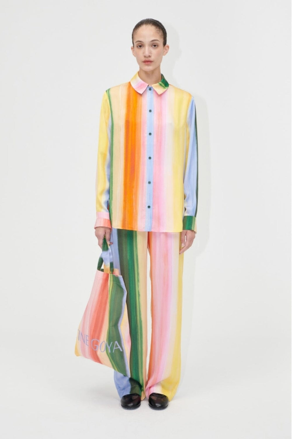 Stine Goya - 2263 Dry Viscose, Elasticated Long Pantssg-pf25-p009-2263 - Pastel Hue