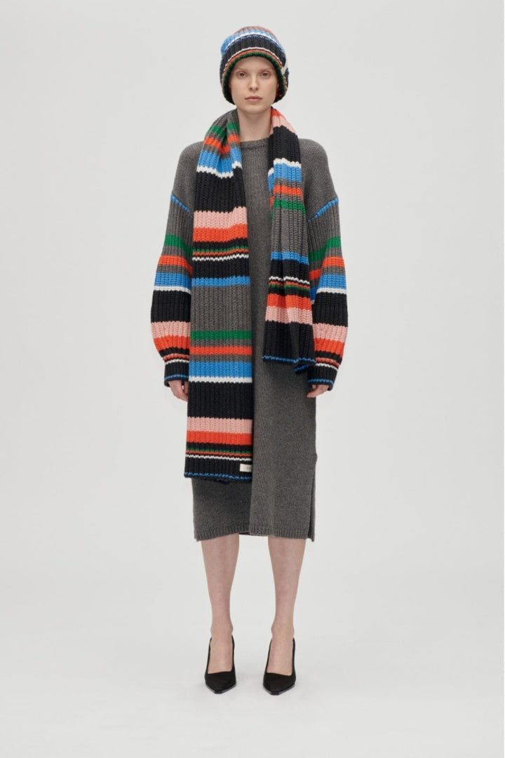 Stine Goya - 2421 Chunky Cotton Wool, Chunky Scarfsg-aw25-a042-2421 - Chunky Stripes