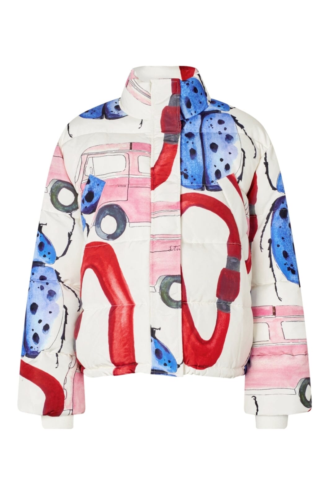 Stine Goya - 2424 Printed Tech, Long Sleeve Puffersg-aw25-j057-2424 - Camp Stine Goya