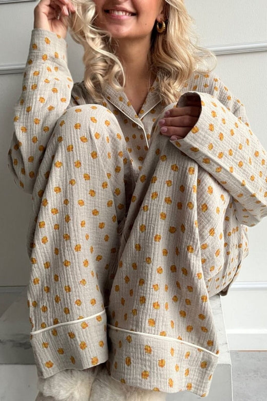 Stories From The Atelier By Copenhagen Shoes - Pajamas Pants 3 CC8106 - 03 - Green Yellow Big Flower