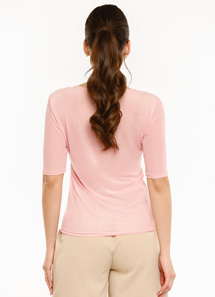 Liberte - Mesh Ss Tshirt 22064 - Rose