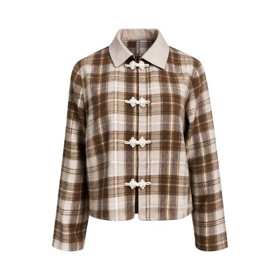 Valentin Studio - Frog Shirt Check Ch171860c - Brown Check 