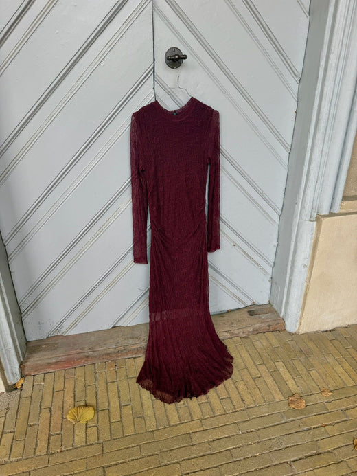 Valentin Studio - Lace Dress Ch162968e - Burgundy Kjoler 