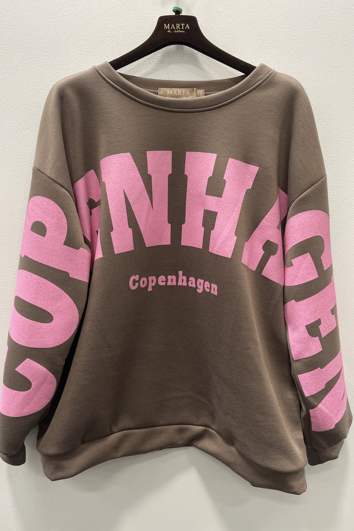 Marta Du Chateau - Mdchibiscus Sweatshirt 22659 - Fango