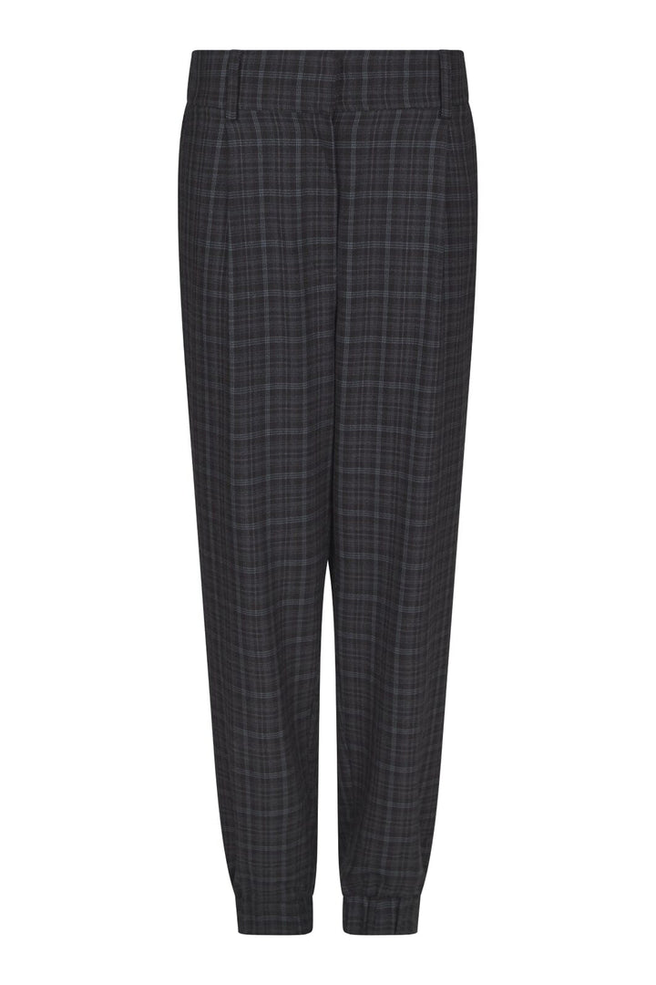 Valentin Studio - Pretty Check Pants 169426 - 104 - Dark Grey Bukser 