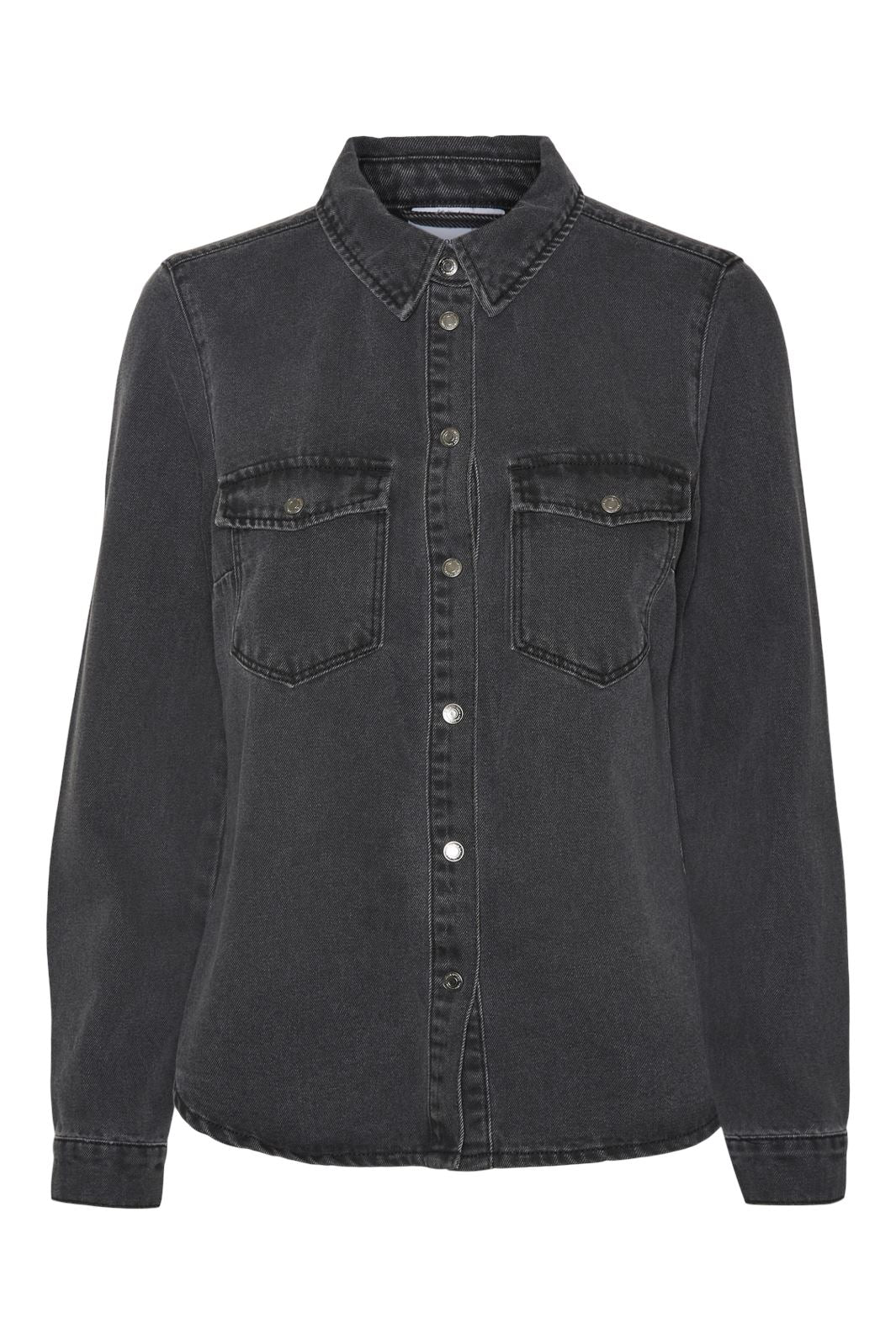 Vero Moda - Vmjennie Ls Denim Shirt Mix - 4555397 Black Denim