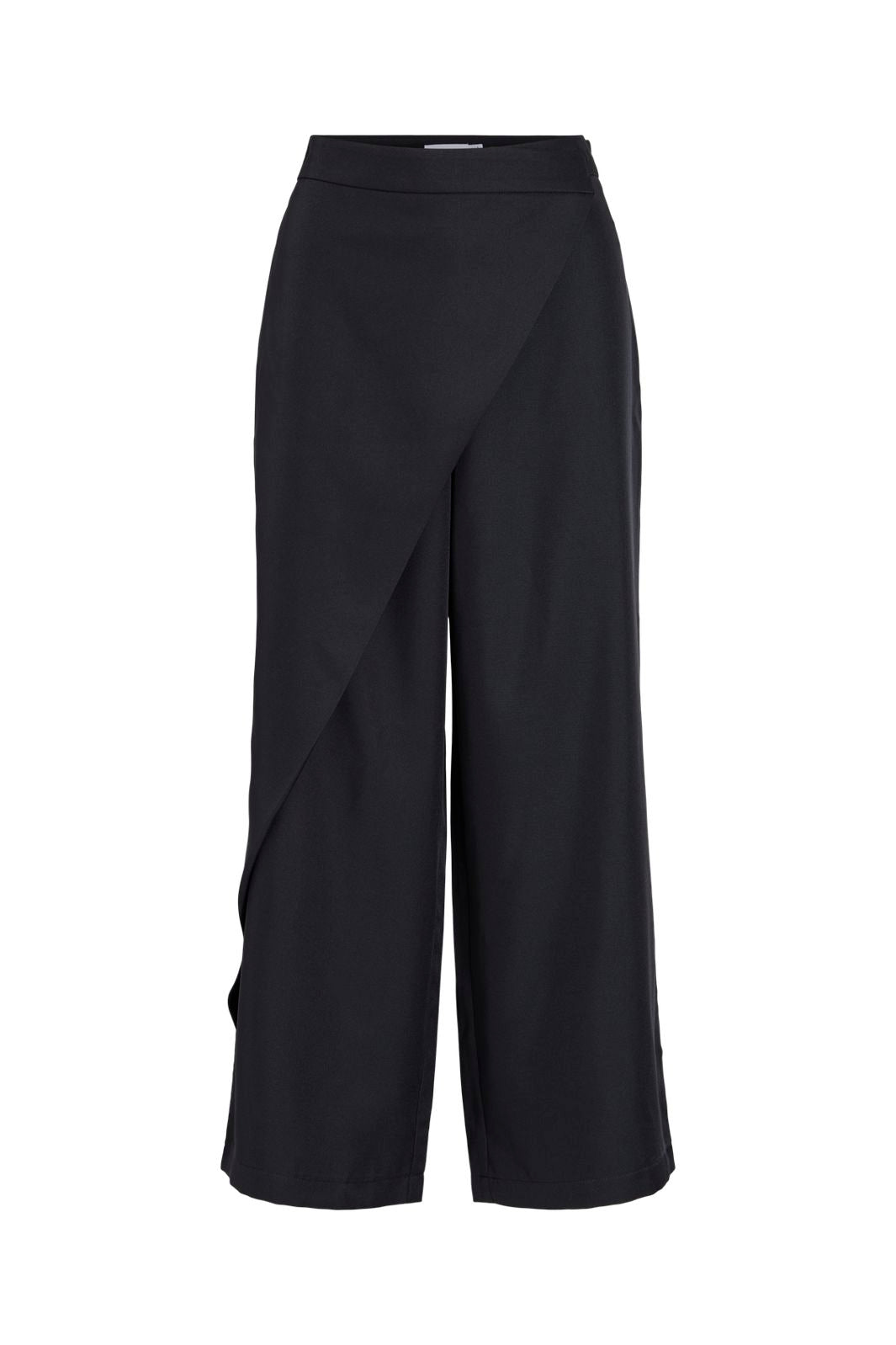 Vila - Bo Rw Cape Pants/Ln - 5185962 Black Beauty