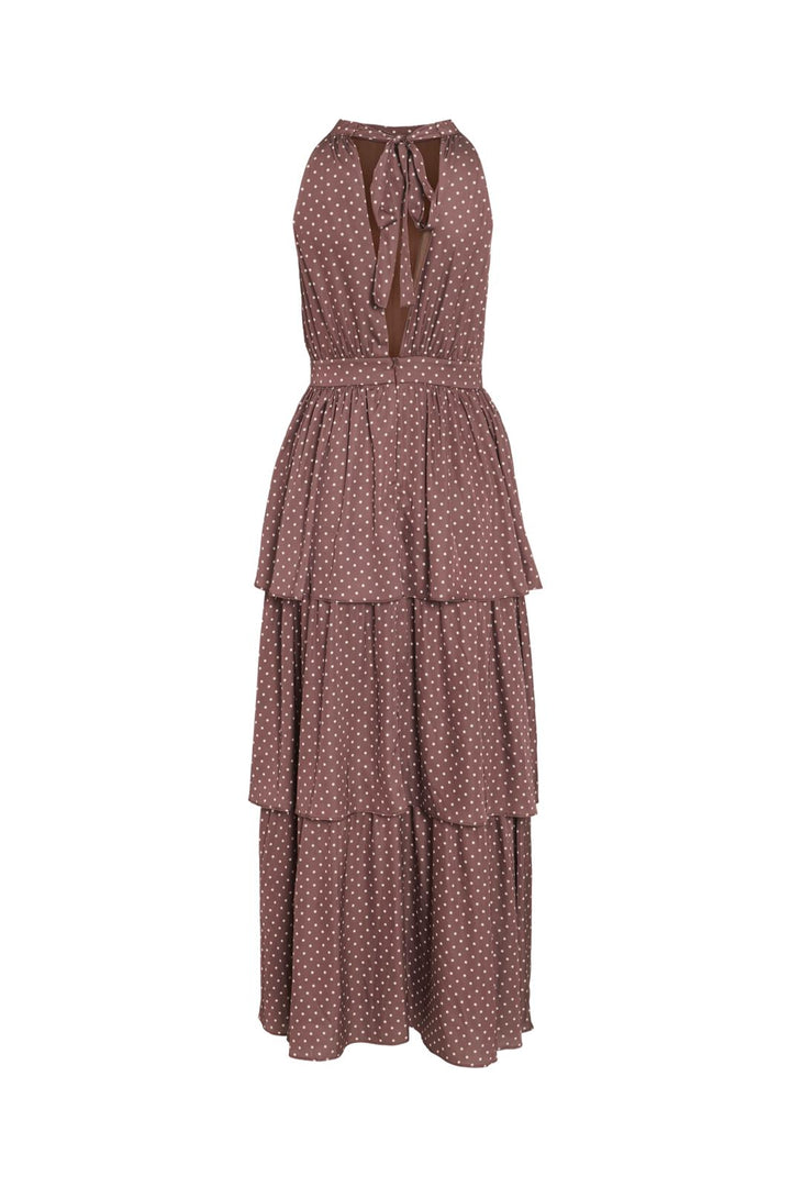 Vila - Vikimmie Halterneck Ankle Dress/Dc/Ka - 4999019 Shaved Chocolate Dots