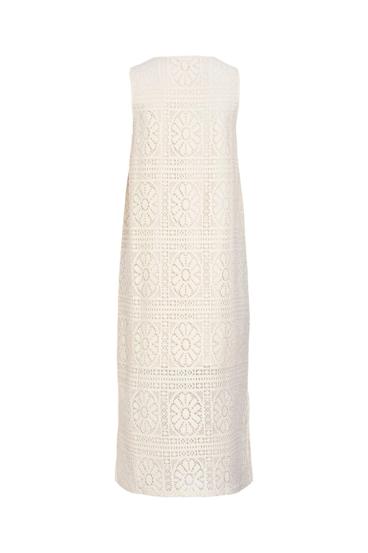 Vila - Vimerinda V-Neck S/L Midi Dress/Vol/Rs - 4978545 Birch