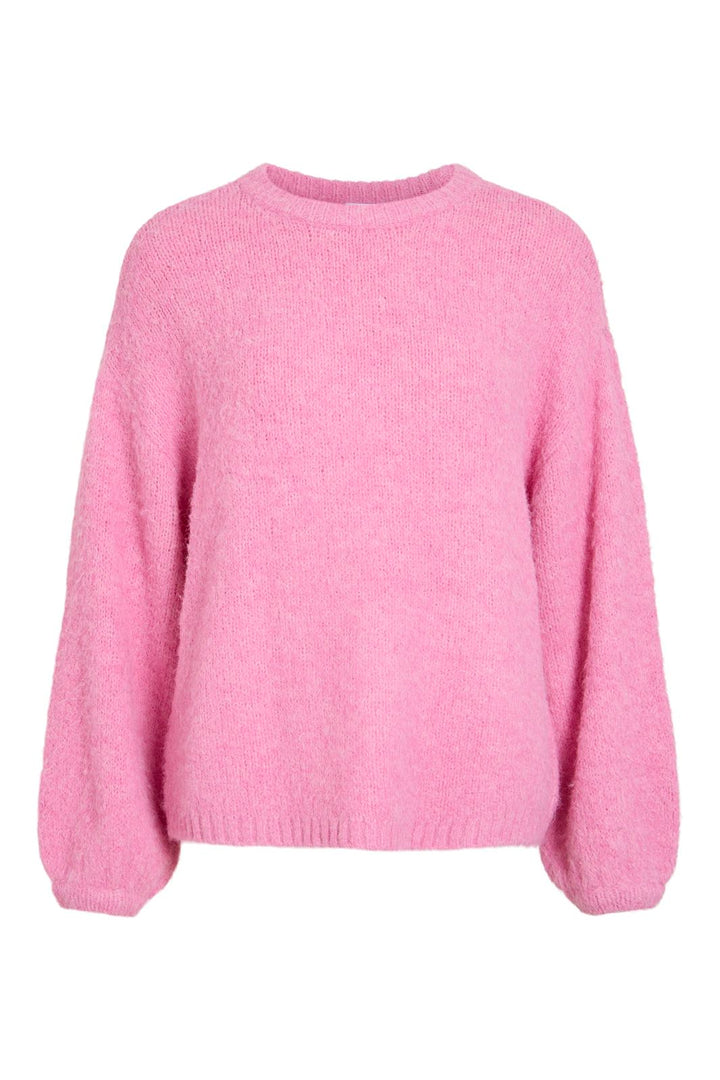 Vila - Vimorai L/S O-Neck L/S Knit Top - 5133729 Begonia Pink Melange