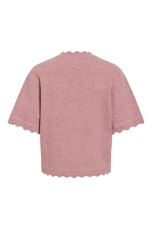 Vila - Vinikolina O-Neck 2/4 Knit Top - 5111520 Nostalgia Rose Melange