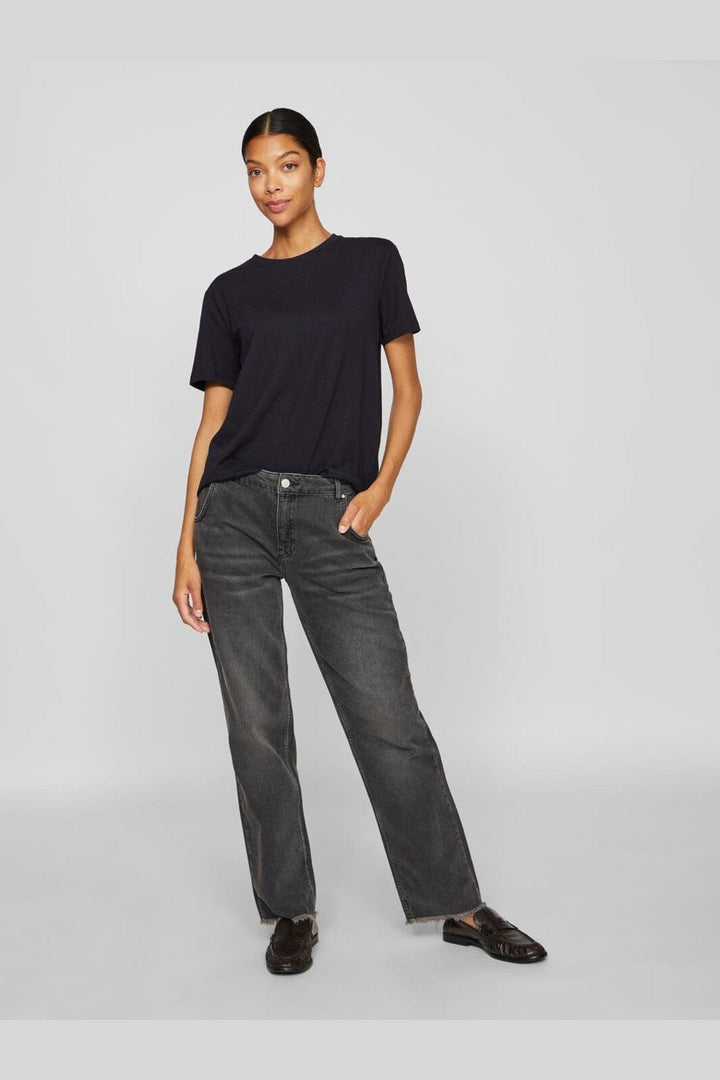 Vila - Vinora S/S T-Shirt - 4677998 Black Beauty