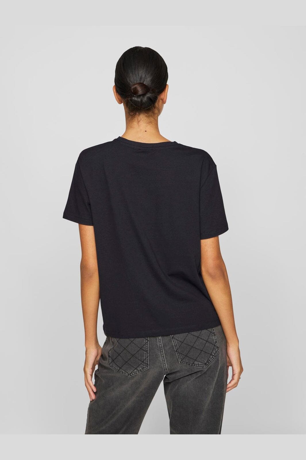 Vila - Vinora S/S T-Shirt - 4677998 Black Beauty