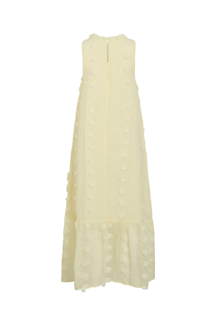 Vila - Vipalma S/L O-Neck Ankle Dress/Dc - 5017436 Pastel Yellow
