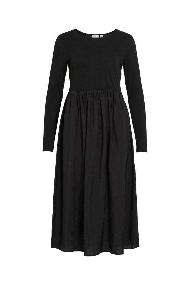 Vila - Vistine L/S Midi Dress Fw - 5057227 Black