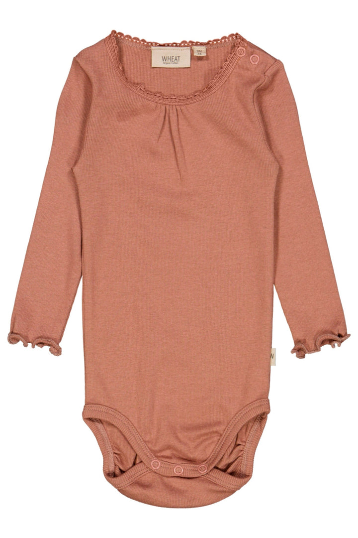 Wheat - Body Rib Lace LS - 2102 Vintage Rose Bodystockings 