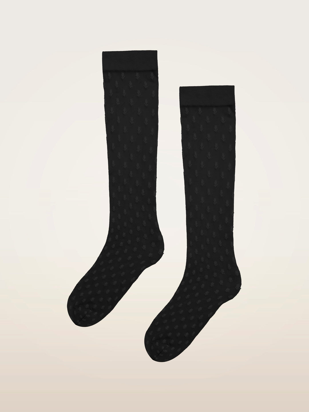 Wolford - Blossom Knee-highs 34428 - 9180 Black/black Strømper 