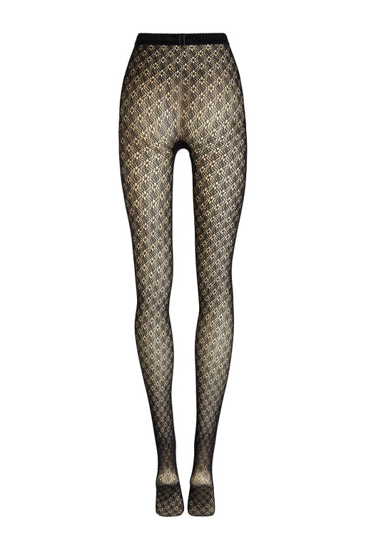 Wolford - Blossom Net Tights 19490 - 7005 Black Strømpebukser 