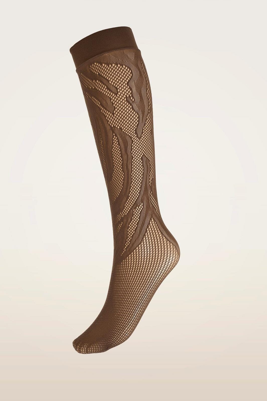 Wolford - Rosebloom Net Knee-highs 31800 - 4884 Roasted Tea Strømper 