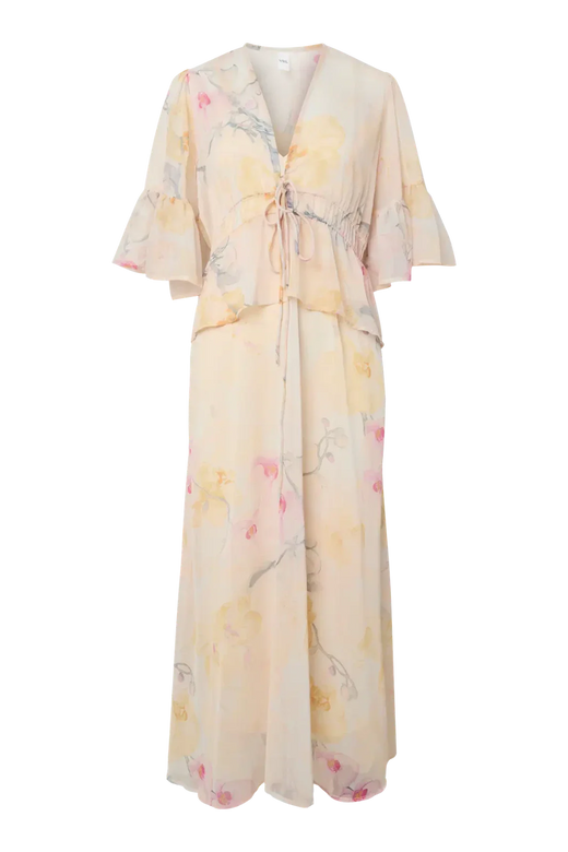 Y.A.S - Yasblomina 2/4 Ankle Dress - 5010329 Afterglow Blomina Aop Kjoler 