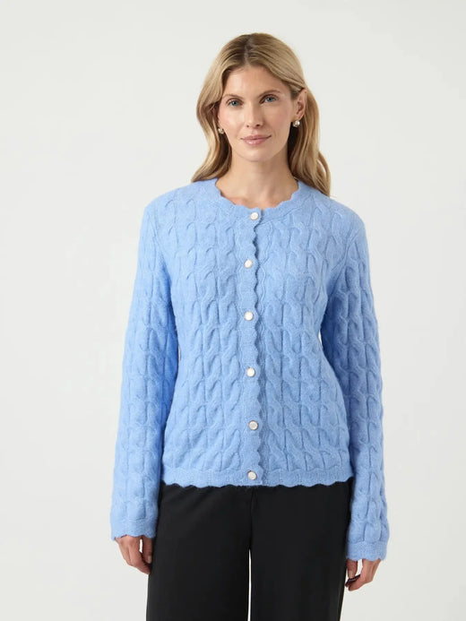 YAS - Yasbubera Ls Knit Cardigan - 4791715 Vista Blue Cardigans 
