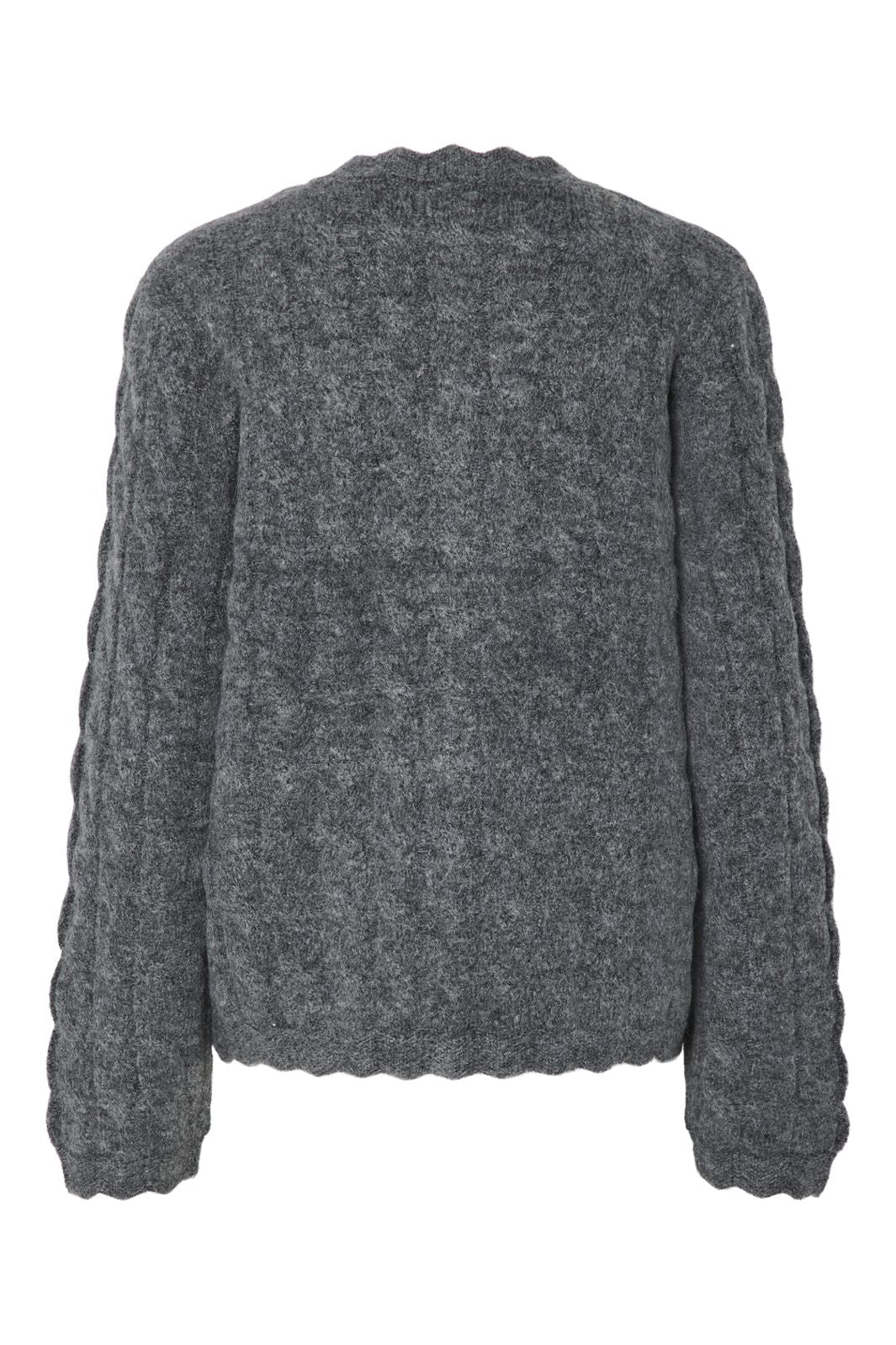 Y.A.S - Yasbubera Ls Knit Cardigan - 4794873 Dark Grey Melange