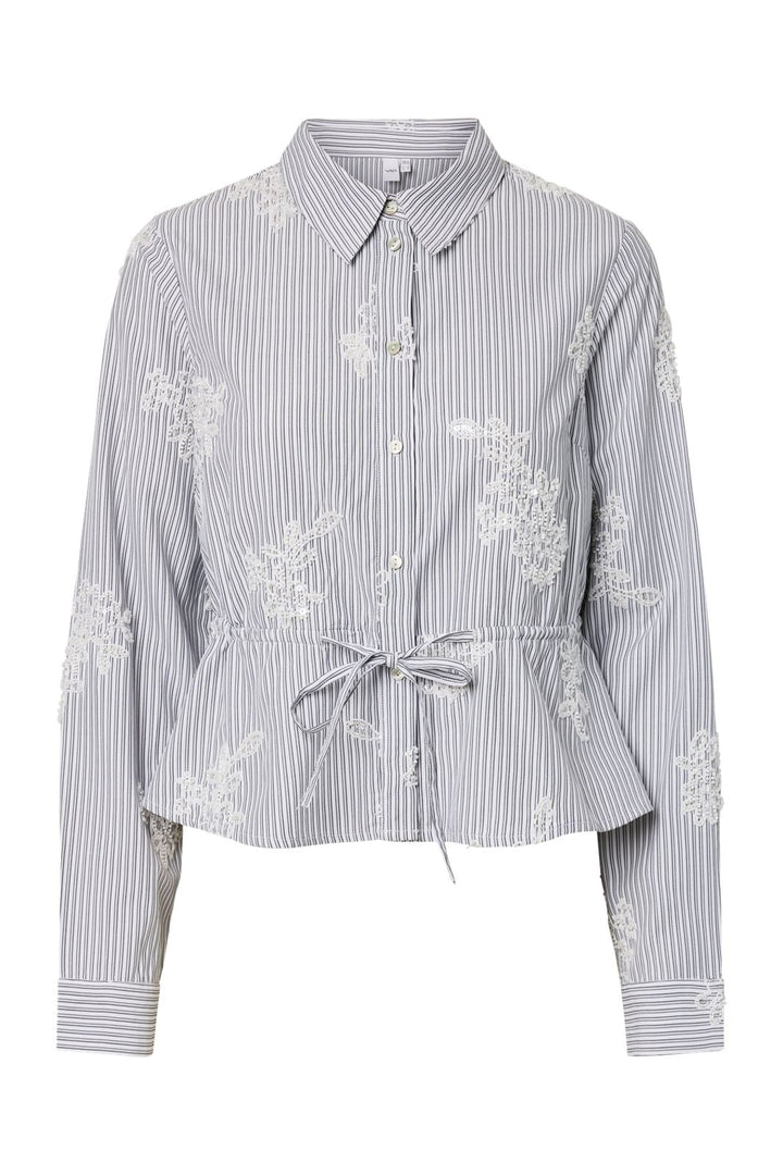 YAS - Yaschar Ls Pearled Stripe Shirt - 5199206 Star White Stripes