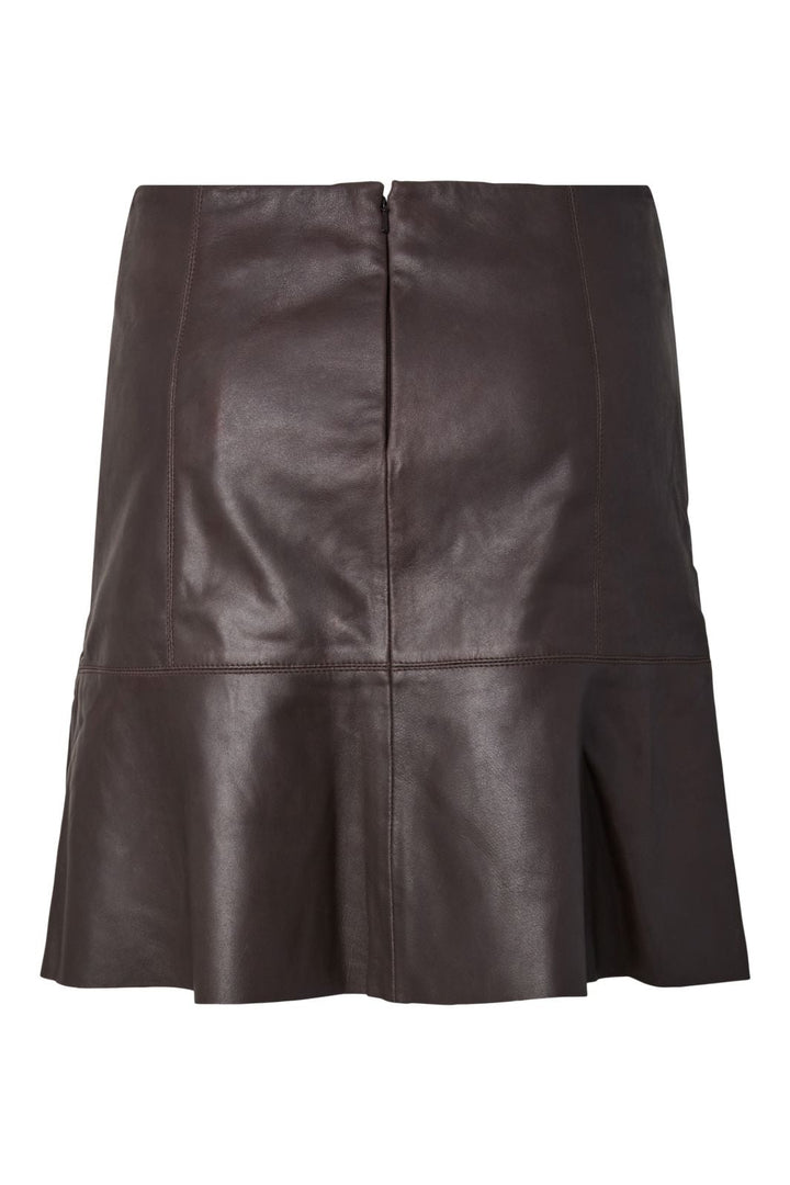YAS - Yascolly Naplon Leather Skirt - 5091002 Chocolate Brown