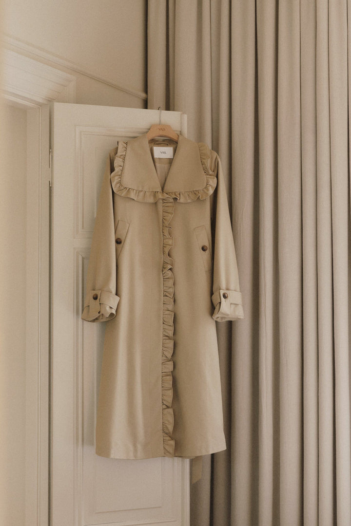 YAS - Yaselsana Ls Long Trenchcoat - 5104375 Travertine Frakker 