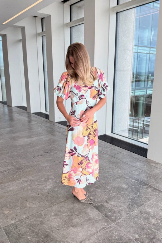 YAS - Yaserini 2/4 Long Dress - 5053167 Soothing Sea Erini Kjoler 