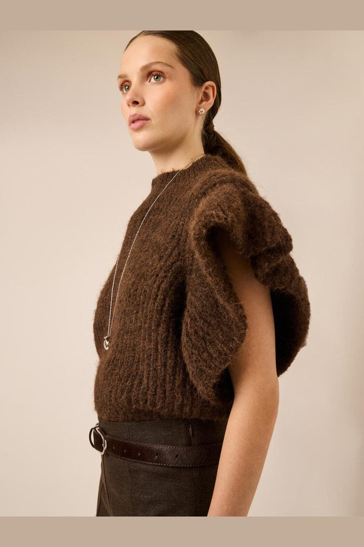 YAS - Yasflura Sl Knit Vest - 5178614 Coffee Bean