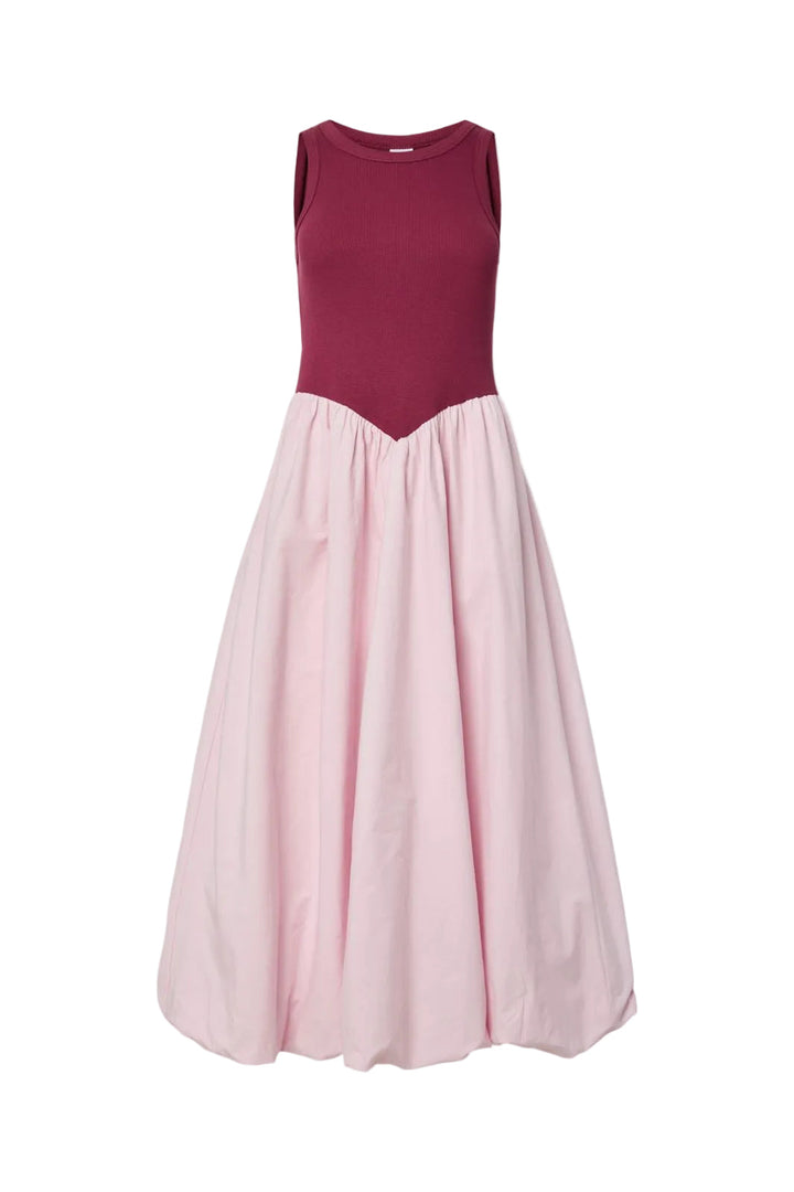 YAS - Yasmiri Sl Bubble Hem Long Dress - 4978344 Rhododendron W. Pink Lady