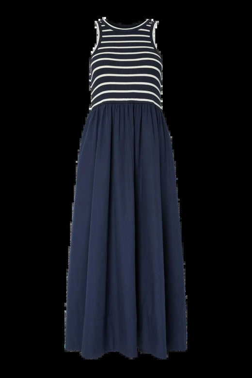 Y.A.S - Yasmiri Sl Long Dress - 5001028 Navy Blazer Jersey White Stripes Kjoler 