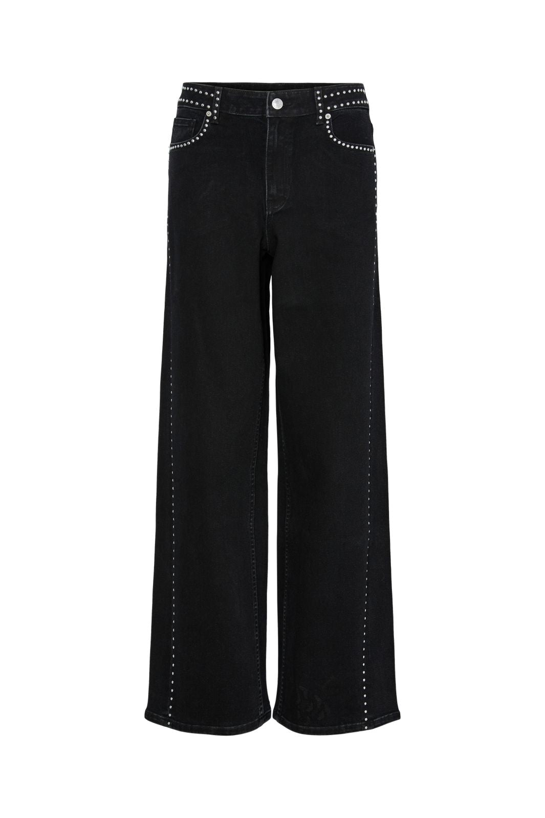 Y.A.S - Yasnoelle Studded Jeans - 4931525 Dark Grey Denim