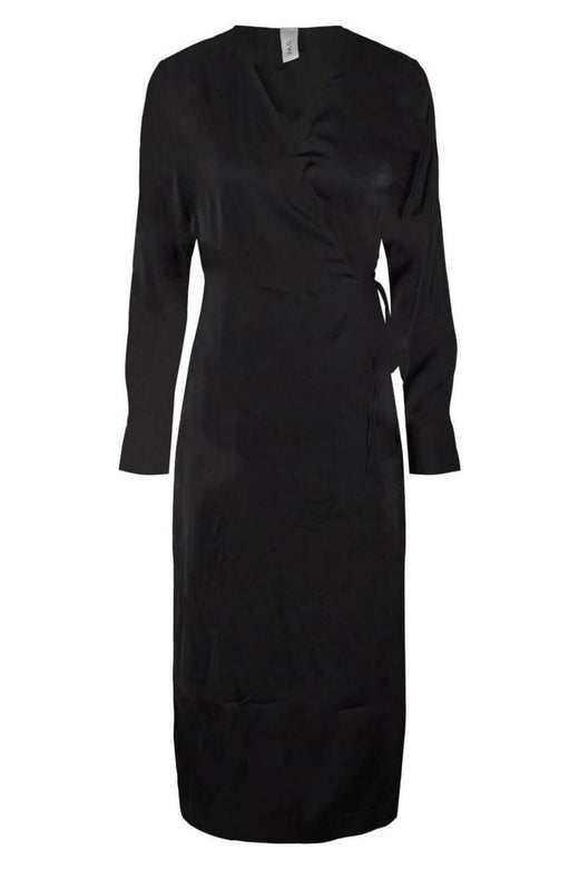 Y.A.S - Yaspella Ls Wrap Midi Dress S. - 190939 Black Kjoler 