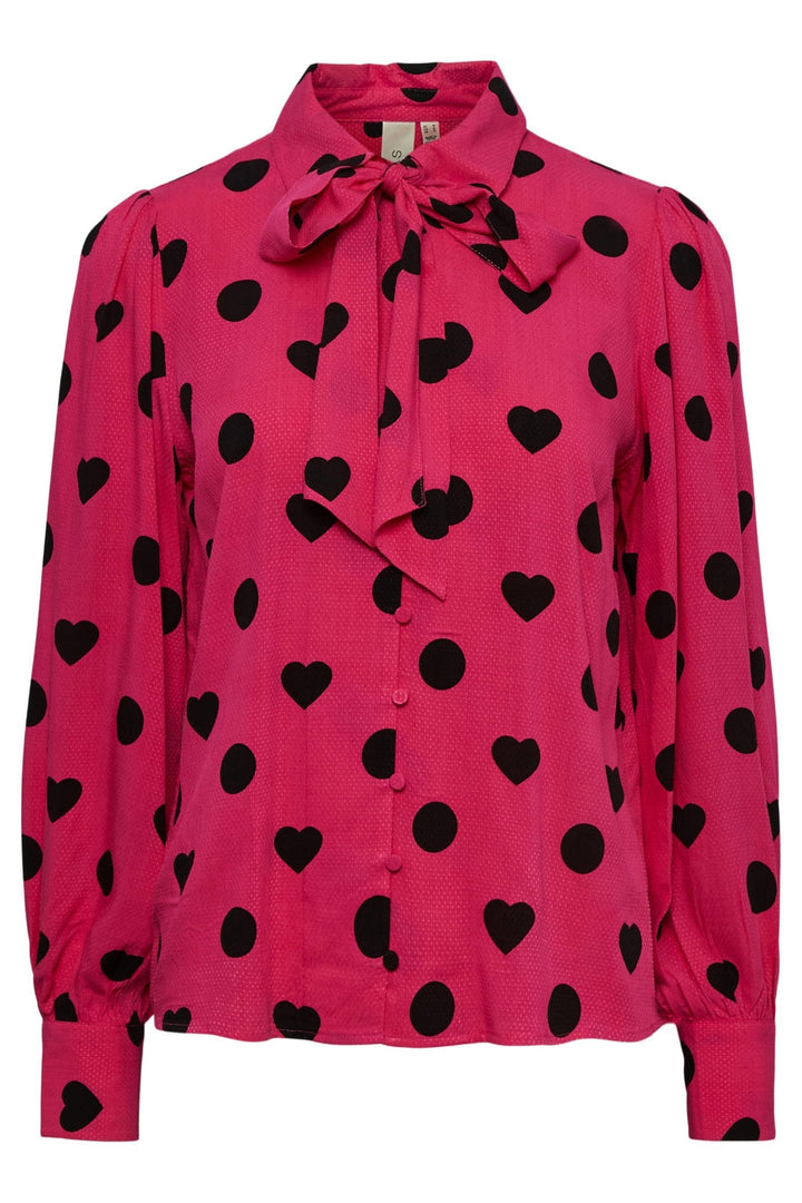 Y.A.S - Yaspolkalove Ls Shirt S. Show - Fuchsia Purple POLKALOVE PRINT Skjorter 