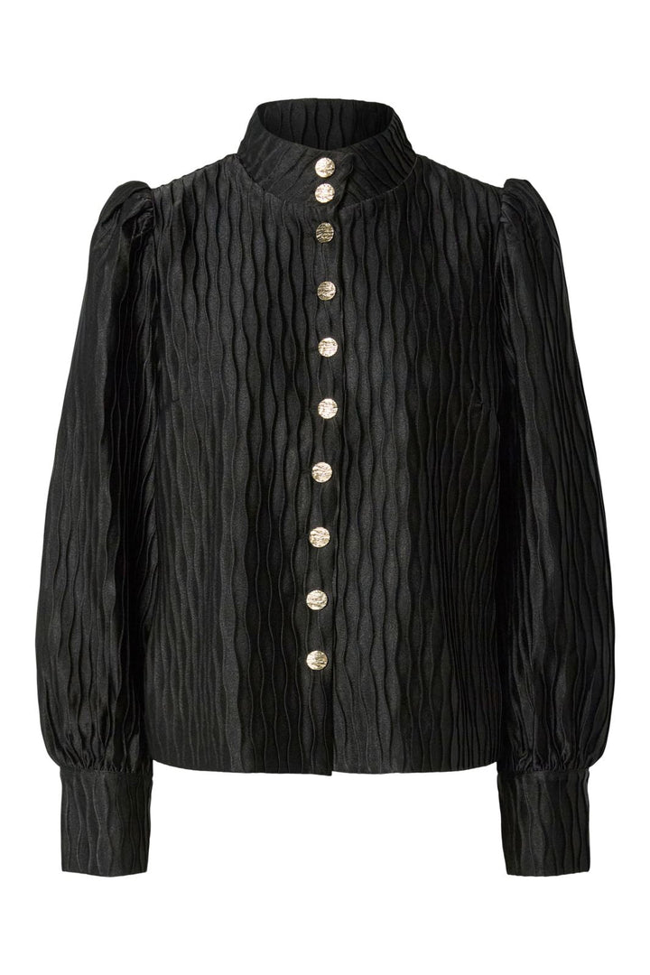 YAS - Yasripple Ls Shirt - 4608468 Black