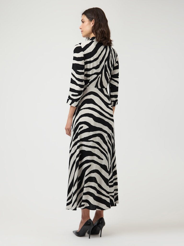 YAS - Yassavanna Long Shirt Dress - 4844009 Birch Zebra Print Kjoler 