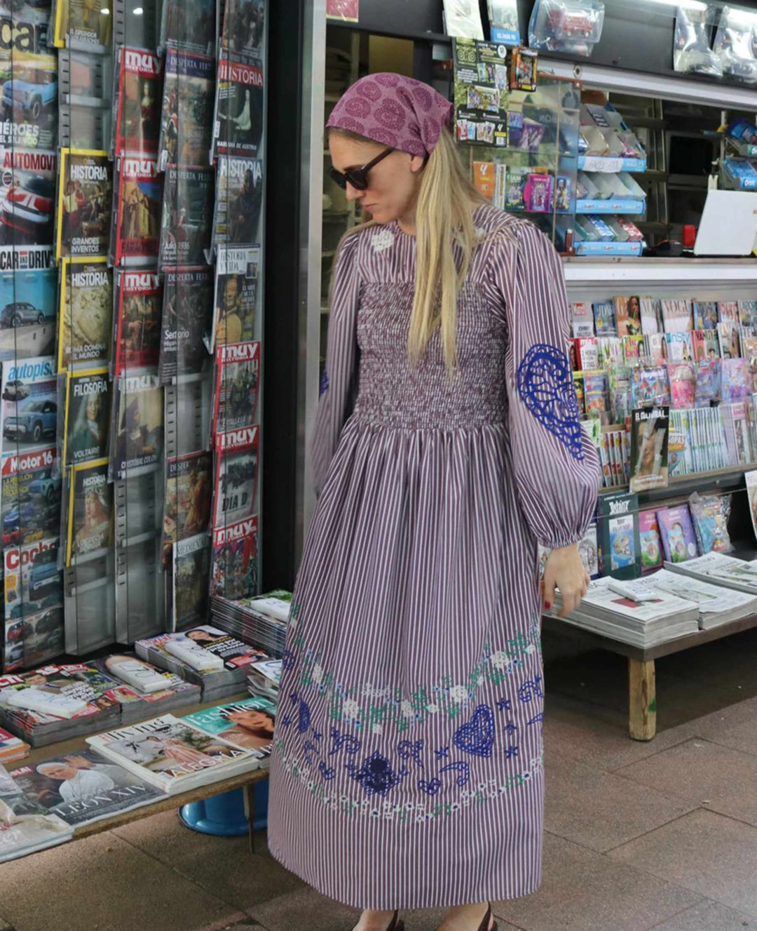 Sissel Edelbo - Ivy Dress Se 2021 - Purple Stripes